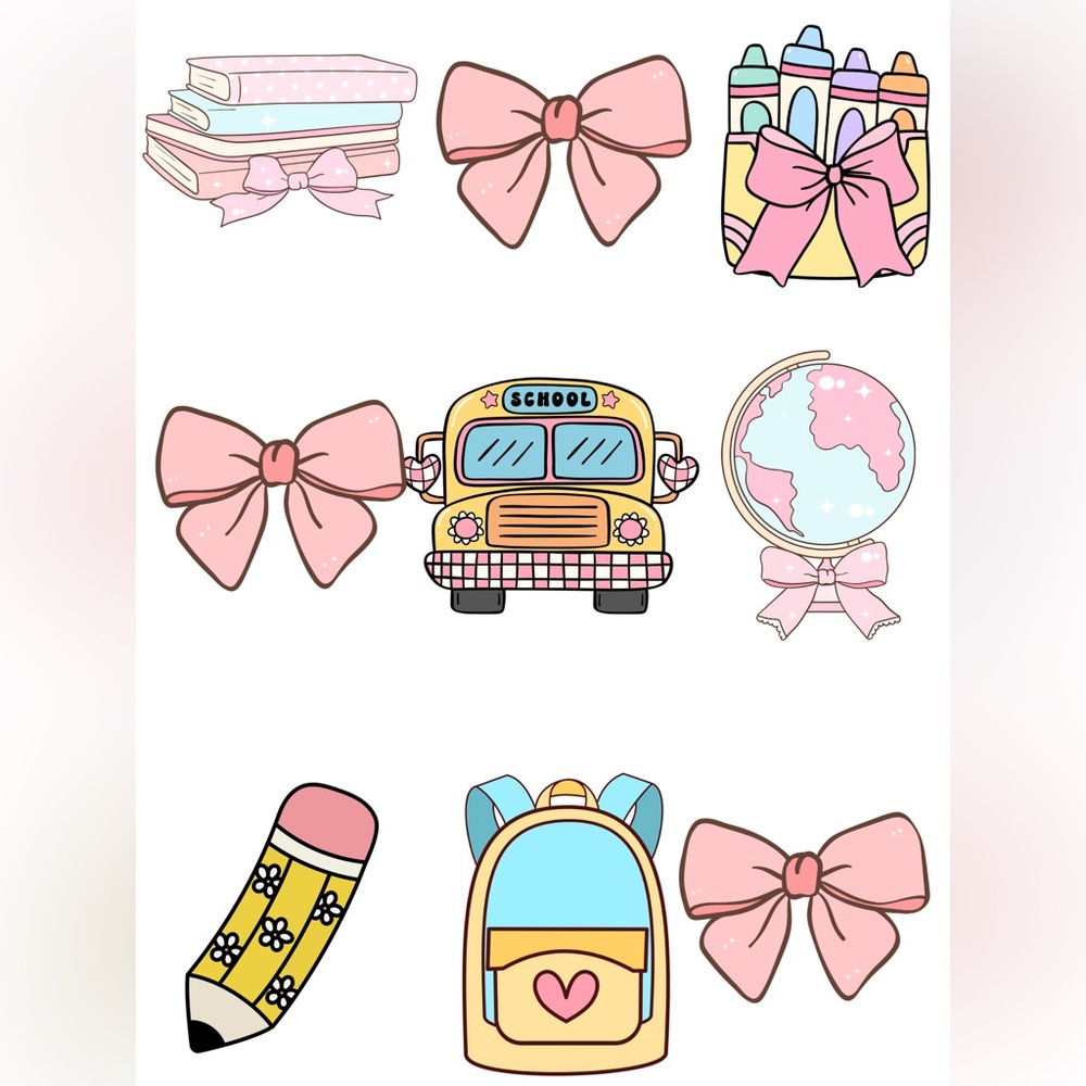 Cute School Themed coquette digital image